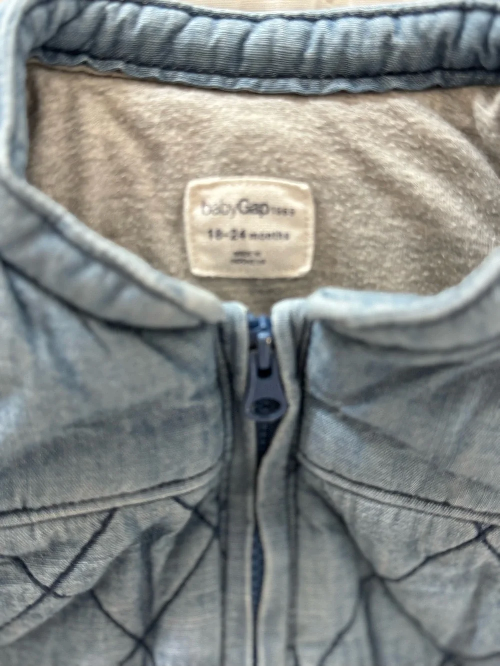 GAP Baby Quilted Light Blue Toddler Vest